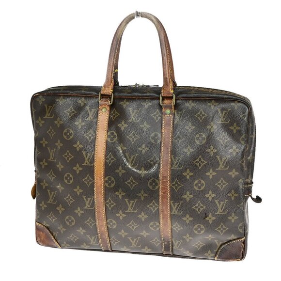 LOUIS VUITTON Porte Documents Voyage Briefcase Hand Bag Monogram - Picture 1 of 16